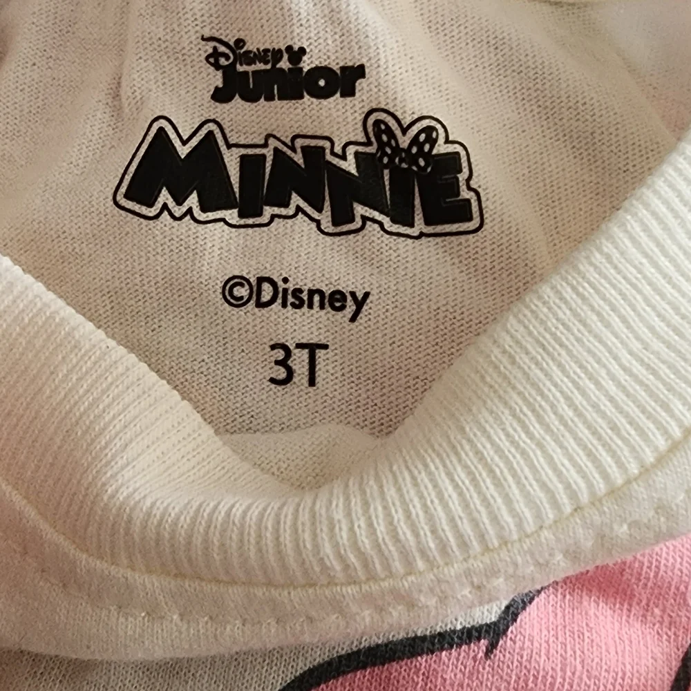 2 Pcs Disney White Minnie Mouse Pink Graphic Tee 3t New - Picture 2 of 4